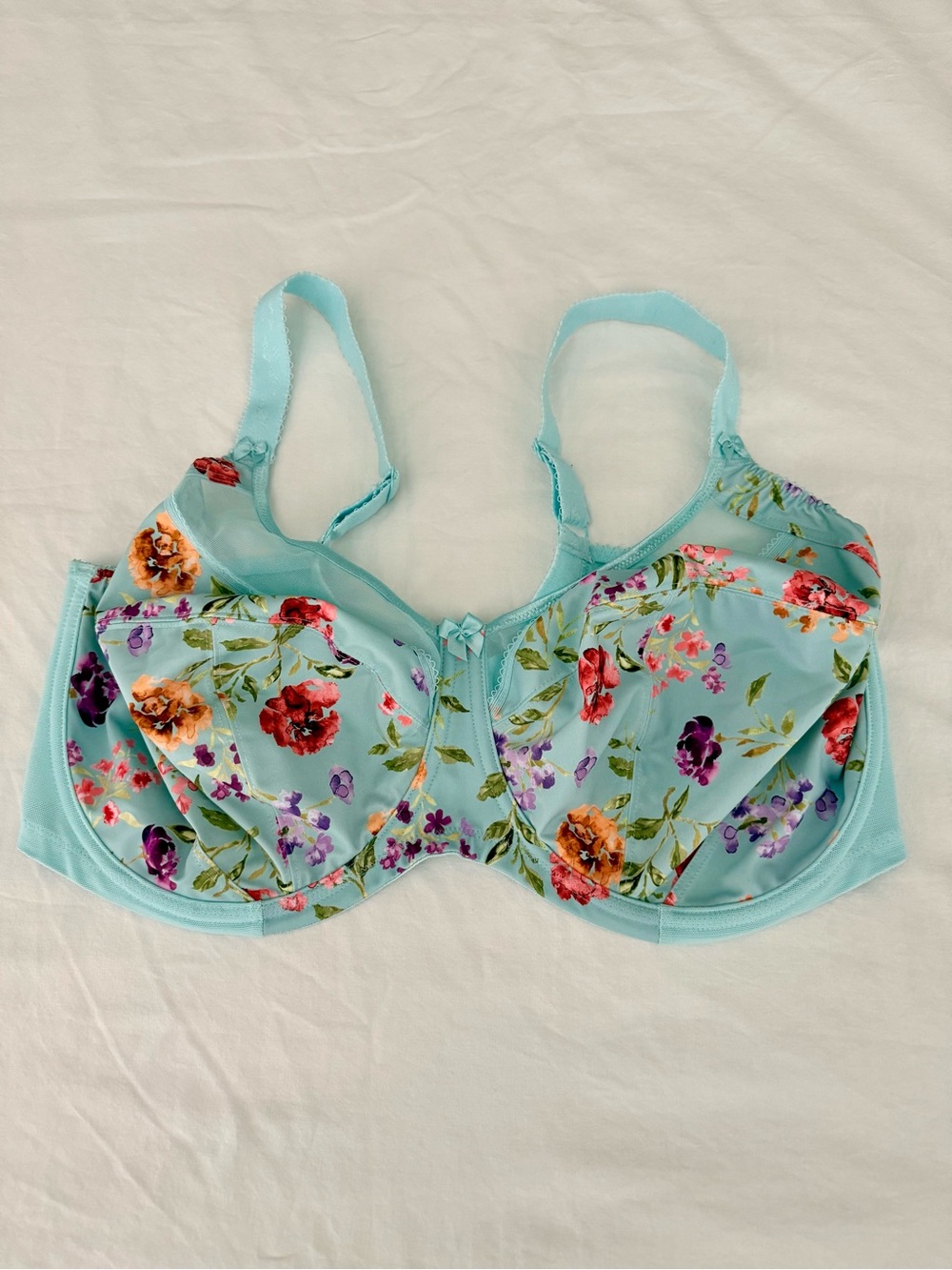Goddess Kayla Blue Haze Floral Full Coverage Underwire Bra 42I Cottagecore